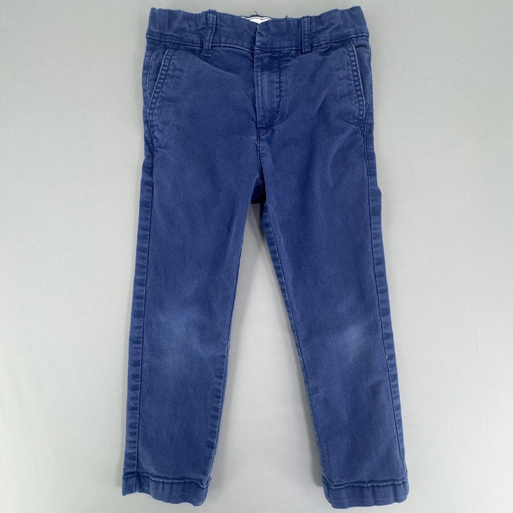 Hanna Andersson Kids Navy Blue Chino Pants Size 5 110cm Adjustable Waist 80826